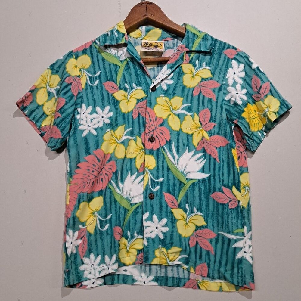Winnie Fashion Made In Hawaii Kids Hawaiian Button Up Lau 8 Medium